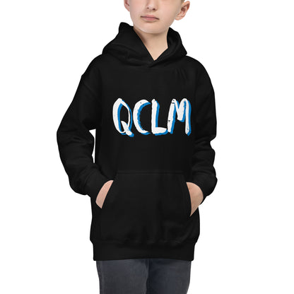 Hoodie QCLM ombrage bleu pour enfant